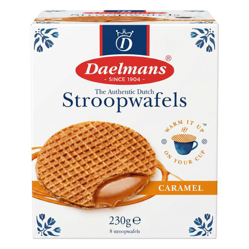 DAELMANS Stroopwafels Caramel - Box of 8, 230g 