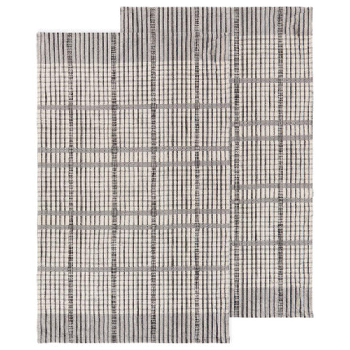 NOW DESIGNS Kitchen Towels - Pewter Finley Check, Set of 2
