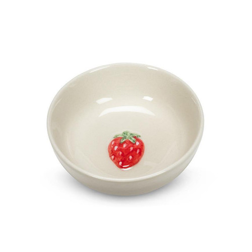 Mini Bowl with Strawberry - Stoneware, 3-in