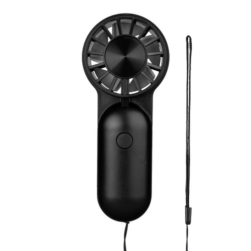 KIKKERLAND Mighty Mini Fan - Rechargeable, Black KIKKERLAND Mighty Mini Fan - Rechargeable, Black