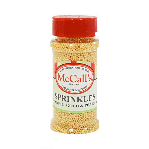 MCCALL'S McCall's Sprinkles Non Pareil - Gold Pearl Mini, 100g MCCALL'S McCall's Sprinkles Non Pareil - Gold Pearl Mini, 100g