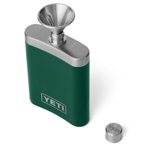 Yeti Flask 207 ML + Funnel, Black Forest Green - The Gourmet Warehouse