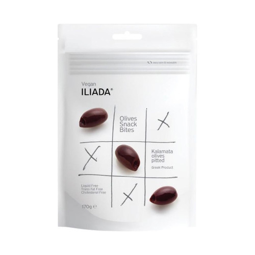 ILIADA Olives Snack Bites Kalamata Pitted, 120g ILIADA Olives Snack Bites Kalamata Pitted, 120g