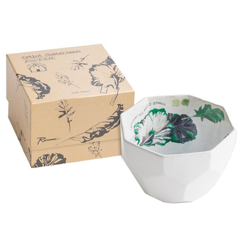 ROSANNA Farm To Table Bowl Mixed Greens - Stoneware, 7.5-in 