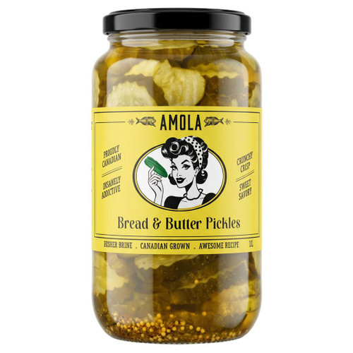 AMOLA Amola Bread & Butter Pickles - Sliced, 1L 
