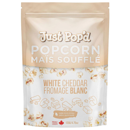 JUST POP'D Just Pop'd - White Cheddar Popcorn, 135g 