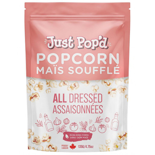 JUST POP'D Just Pop'd - All Dressed Popcorn, 135g 