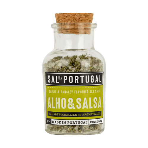 SAL DE PORTUGAL Alho & Salsa Artisanal Sea salt - Garlic & Parsley, 150g 
