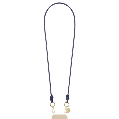 LA COQUE FRANÇAISE Nolan Leather Rope Crossbody Phone Lanyard - Marine Blue, 120cm 
