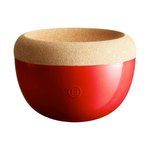 EMILE HENRY Storage Bowl Deep with Cork Lid, Grand Cru 