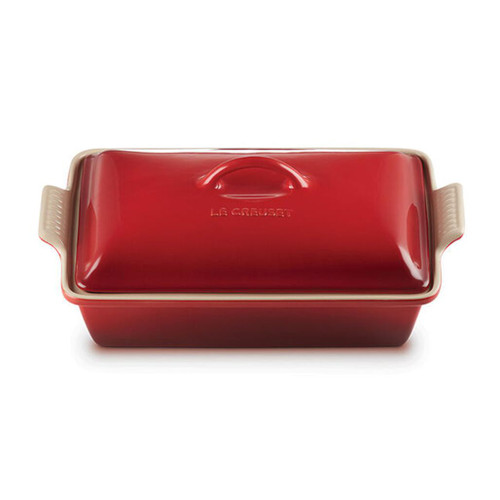 LE CREUSET Cerise Rectangular Covered Casserole - Stoneware, 3.8L 
