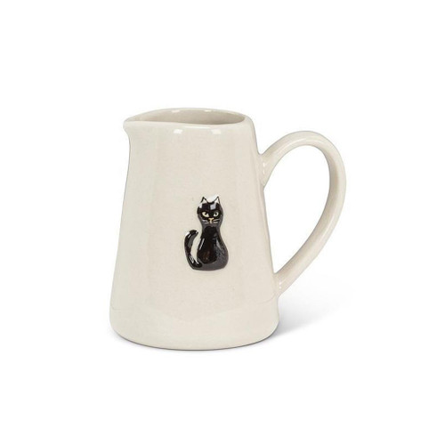 ABBOTT Mini Jug with Black Cat - Stoneware, 5oz 