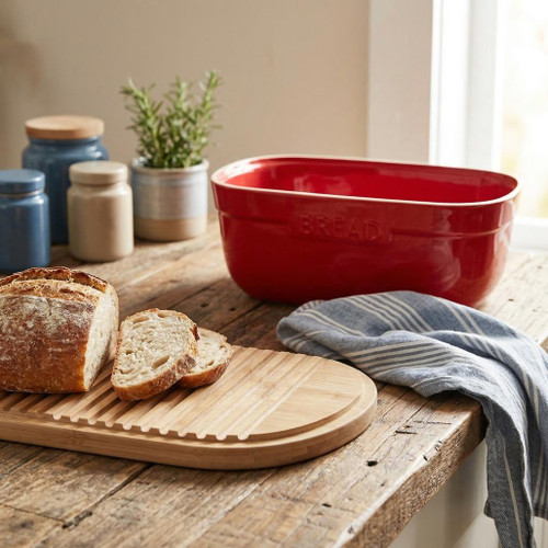 Bread Box Ceramic - With cutting board, Grand Cru - The Gourmet