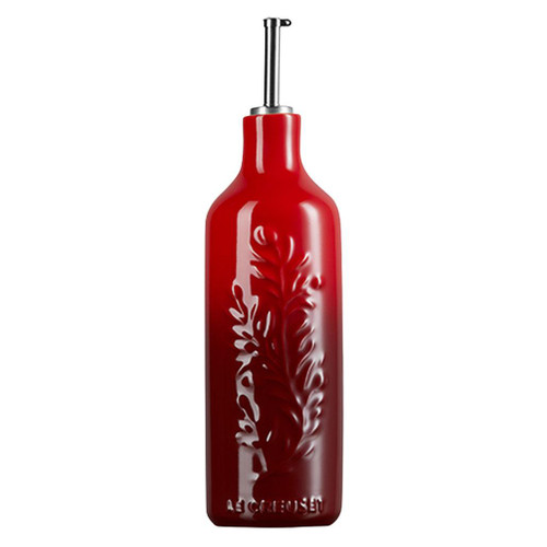 LE CREUSET Cerise Olive Branch Oil Cruet - Stoneware, 0.6L 