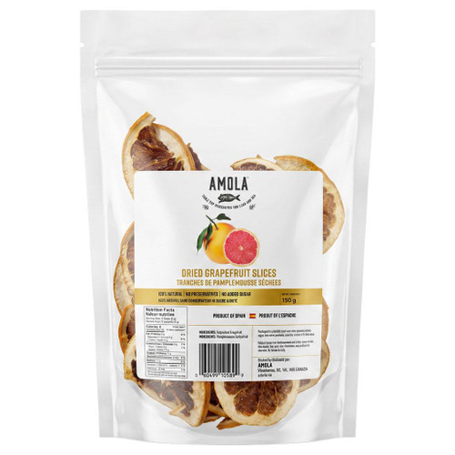 AMOLA Grapefruit Dried Half Slices - Cocktail Garnish, 150g 