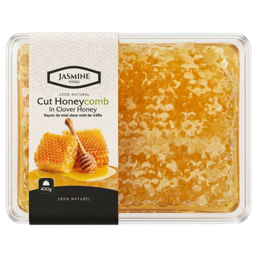 Jasmine Cut Honeycomb Plate - Clover Honey, 400g 