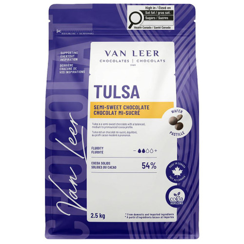 VAN LEER Van Leer - Tulsa Semi-Sweet 54% Chocolate Wafers, 2.5kg 