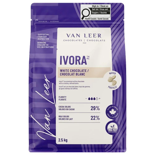 VAN LEER Van Leer - Ivora White Chocolate Wafers, 2.5kg 