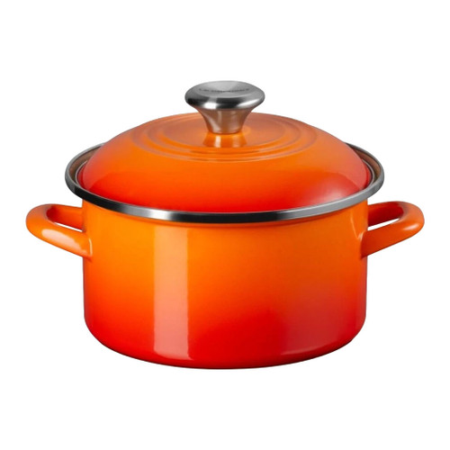 Flame Petite Stockpot - Enamel on Steel, 3.7L