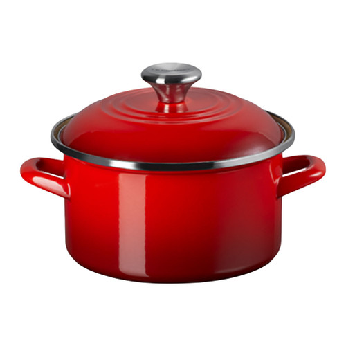 Cerise Petite Stockpot - Enamel on Steel, 3.7L