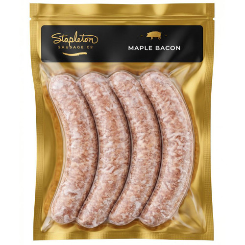 STAPLETON SAUSAGE CO Maple Bacon Sausages, Pack of 4 ❆ 
