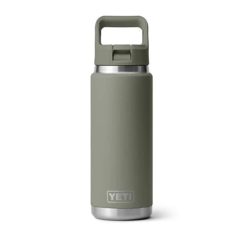 YETI Rambler Water Bottle 769 ML - Colour-Matched Straw Cap, Pampa Green 