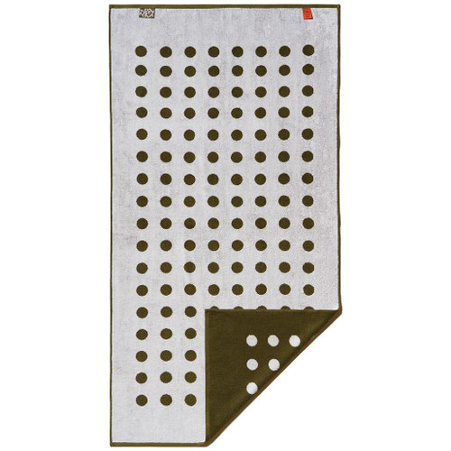 TYPICAL Moss Green, Ceramic Clay - Stretch Polka Dot Bath Towel, 30 x 60-in 
