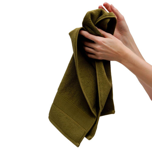 TYPICAL Moss Green - Classic Stretch Hand Towel, 2-Pack 