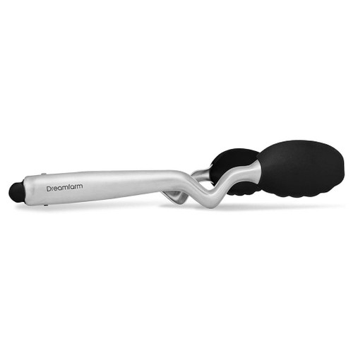 DREAMFARM Clongs Black - Click-lock Sit Up Tongs, 9-in 