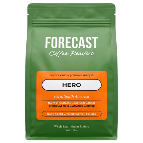 FORECAST COFFEE Hero Espresso Single Origin Whole Bean - Dark Roast, 340g 