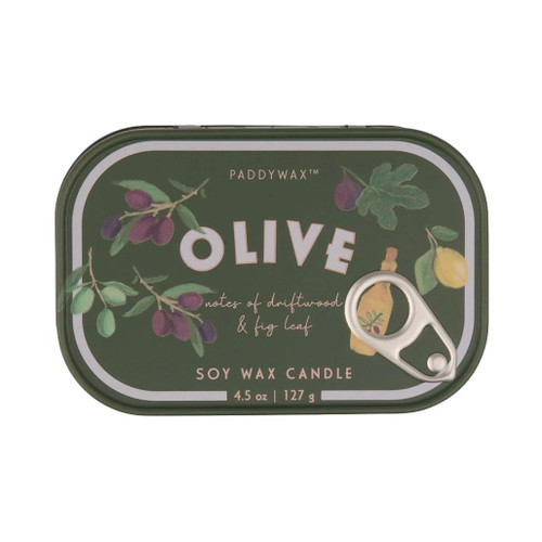 PADDYWAX Fig & Olive Soy Wax Candle - Bistro Tin, 127g 