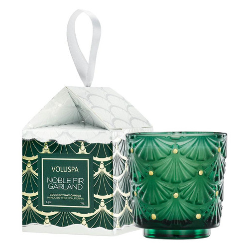 VOLUSPA Noble Fir Garland - Ornament Pedestal Candle, 2.5oz 