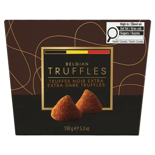 Q CHOCOLATE Belgian Cocoa Truffles - Extra Dark, 150g 
