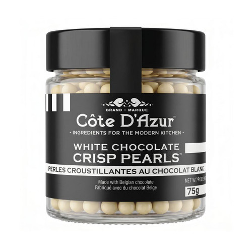 CÔTE D'AZUR White Chocolate Crispearls, 75g 