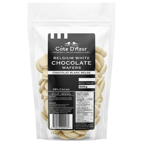 Belgian White Chocolate Wafers, 500g