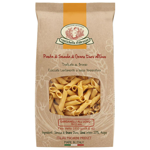 RUSTICHELLA D'ABRUZZO Garganelli Egg Pasta, 250g 