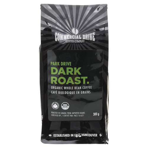 COMMERCIAL DRIVE Park Drive: Dark Roast - Organic Whole Bean, 300g
