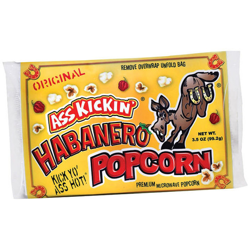 ASS KICKIN' Habanero - Premium Microwave Popcorn, 3.5oz ASS KICKIN' Habanero - Premium Microwave Popcorn, 3.5oz