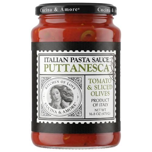 Puttanesca Pasta Sauce - Tomato & Sliced Olives, 16.8oz