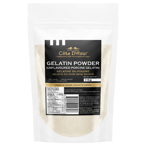 Gelatin Powder - Unflavoured Porcine Gelatin, 115g