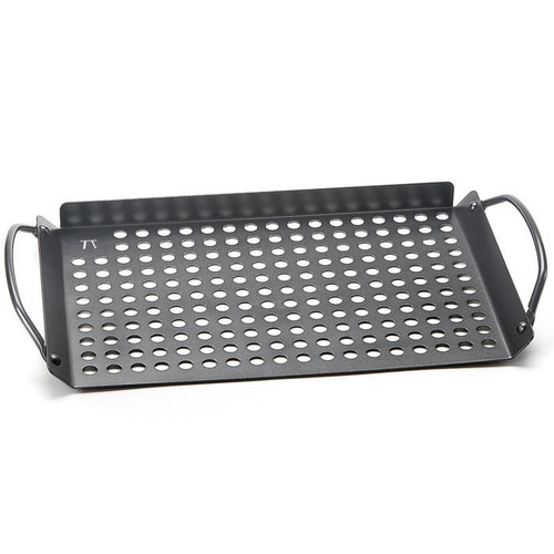 OUTSET BBQ Grill Grid with Handles - Non-Stick, 7 x 11-in