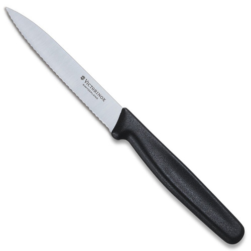 Paring Knife Serrated - Black, 3.5-in