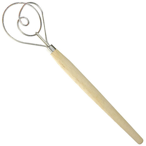 FOX RUN Danish Dough Whisk with Wood Handle, 12.25-in