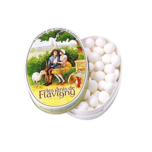 LES ANIS DE FLAVIGNY Anise Drops Oval Tin - Original Anise, 50g