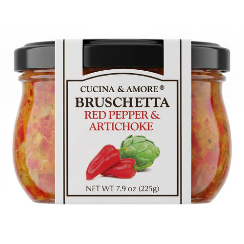CUCINA & AMORE Bruschetta - Red Pepper & Artichoke, 7.9oz 