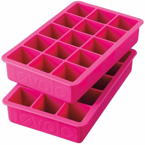 Perfect Cube Ice Trays - Fuchsia, Set of 2