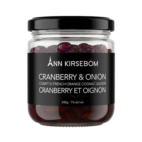 Cranberry & Onion Confit - Orange Cognac Liqueur, 250g