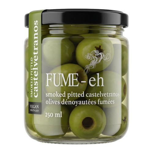 FUME-eh - Smoked Pitted Castelvetrano Olives, 250ml