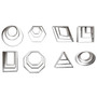 ATECO Geometric Shape Cutter Set - Stainless Steel, 24-Piece