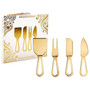 DANESCO Cheese Knives Set - Gold Finish, Set of 4